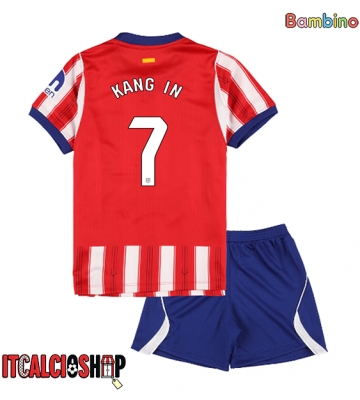 Atletico Madrid Lee Kang-in #7 Prima Maglia Bambino 2026-27 Manica Corta (+ Pantaloni corti)